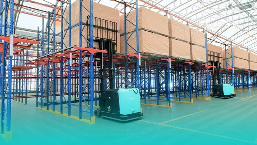 标杆案例 | 韩国壁山集团×劢微机器人：驶入式货架无人化项目落地，效率提升30%+